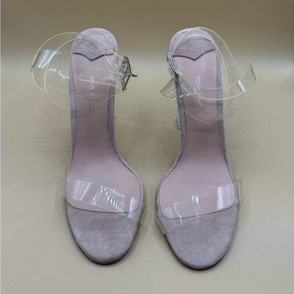 Tony Bianco  Kiki Heel in Clear Vynalite & Blush Size 8.5 - Picture 5 of 12